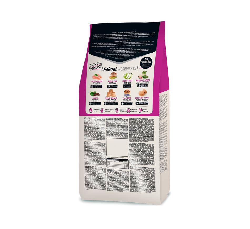 Ownat Classic Mini Adult-  Ração seca para cão adulto pequeno - Frango