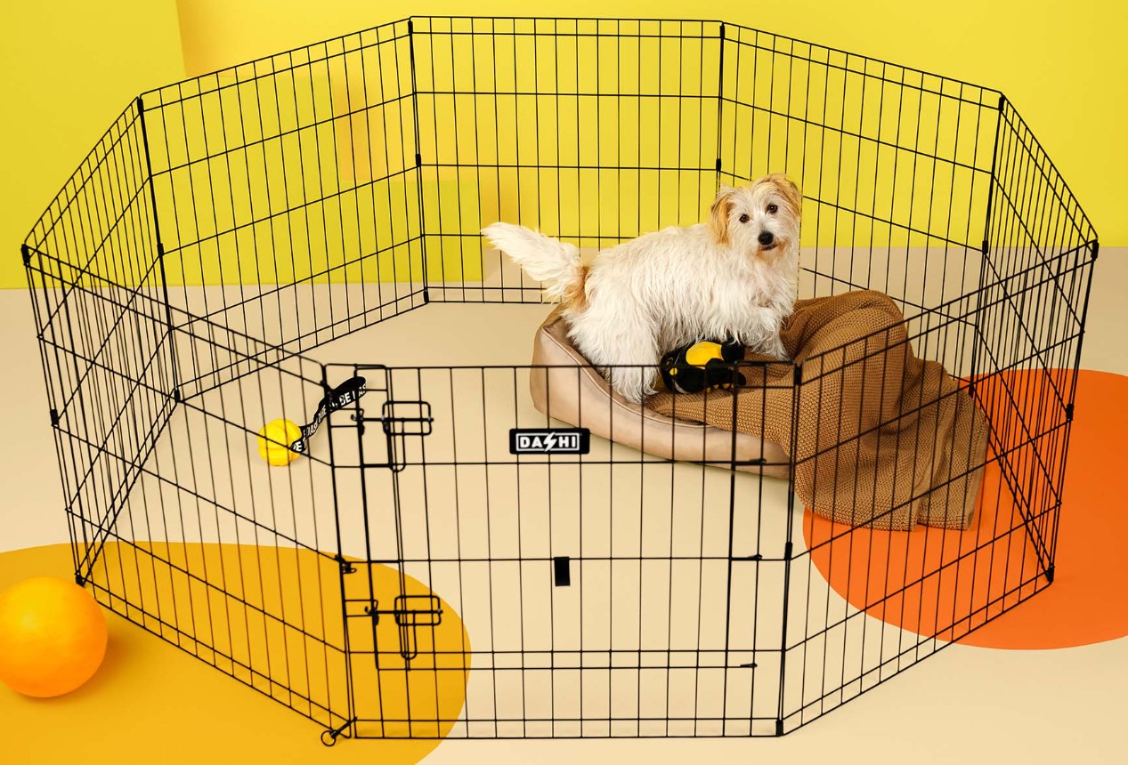 Parque Metálico Dobrável para Cães - Dashi Dog Play Pen
