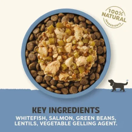 Applaws Taste Toppers in Gravy - 85g Pouch | Whitefish with Salmon, Green Beans and Lentils