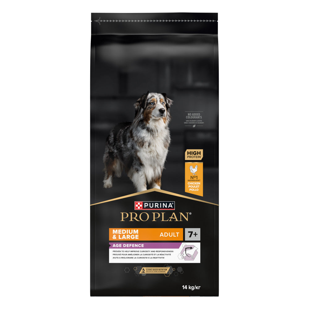 Pro Plan Dog OptiAge Medium & Large Adult 7+ Chicken - Ração seca para cães de porte médio e grande +7 anos - Frango