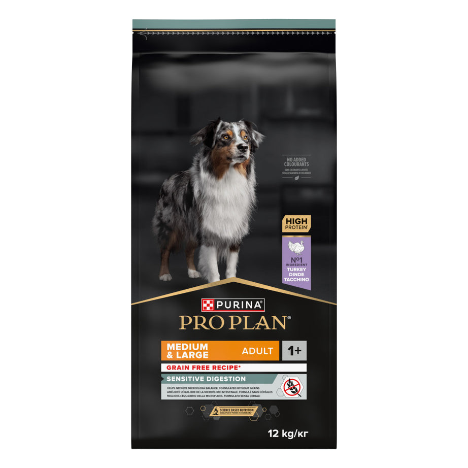 Pro Plan Sensitive Digestion Grain Free Medium & Large - Ração seca para cão adulto médio e grande - Perú