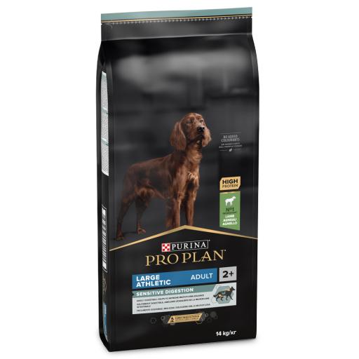 Pro Plan Dog OptiDigest Large Athletic Adult Sensitive Digestion Lamb | 14 Kg - Ração seca para cão adulto de porte grande e atlético com digestão sensível - Borrego