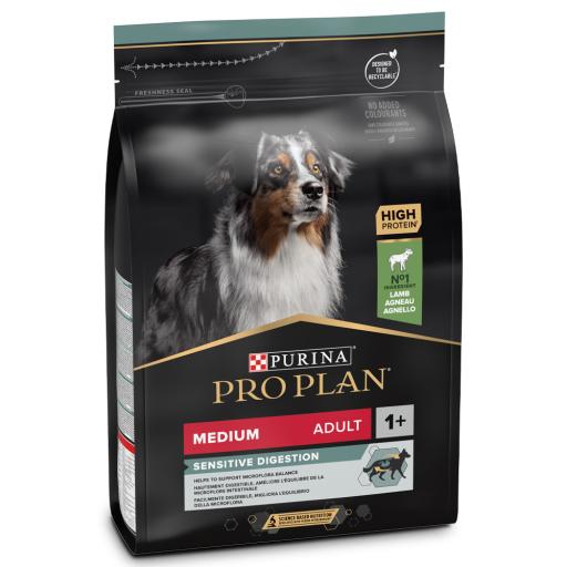 Pro Plan Dog OptiDigest Medium Adult Sensitive Digestion Lamb - Ração seca para cão adulto médio com sensibilidade digestiva - Borrego