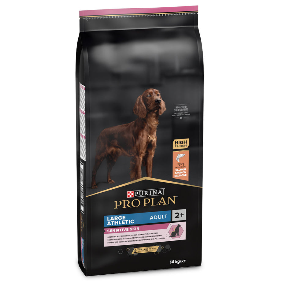 Pro Plan Sensitive Skin Large Athletic - Ração seca para cão adulto grande com pele sensível - Salmão | 14 kg