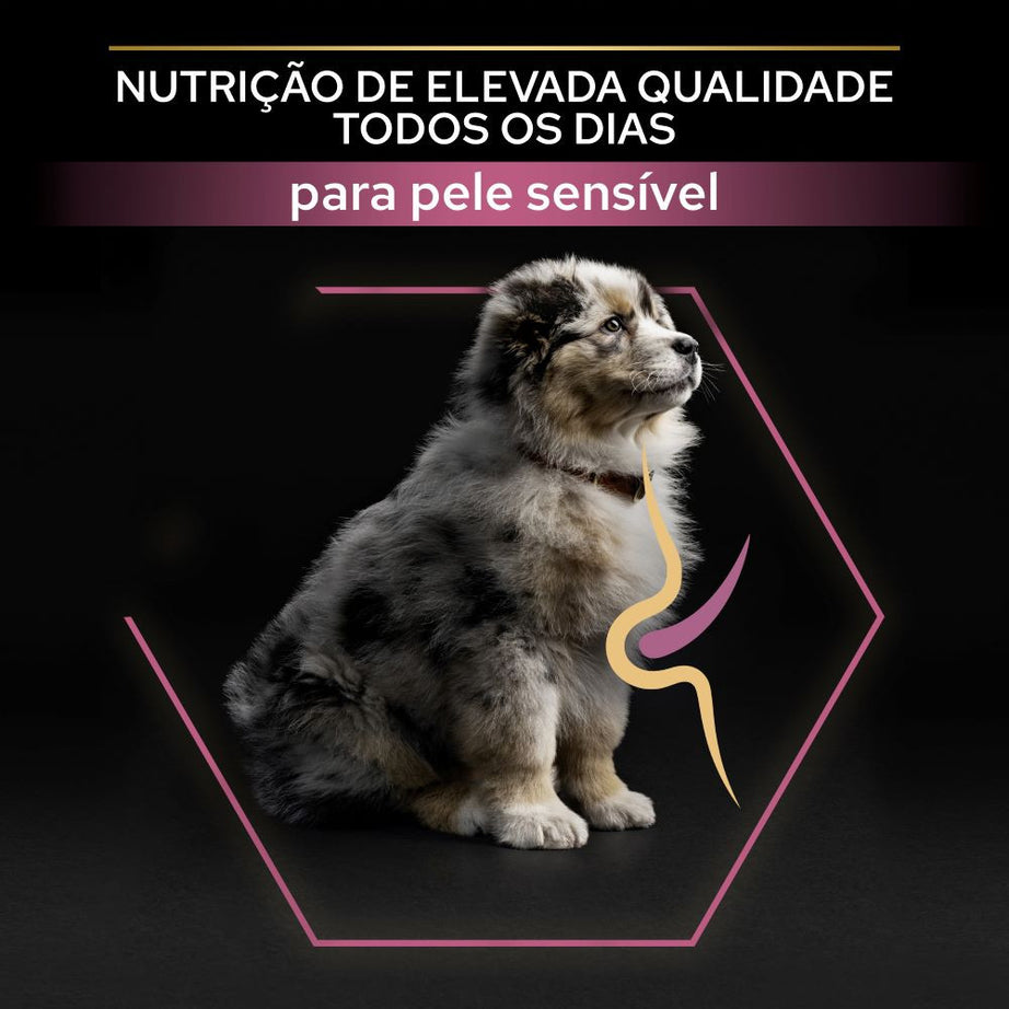 Pro Plan Sensitive Skin Medium Puppy - Ração seca para cachorro médio com pele sensível - Salmão