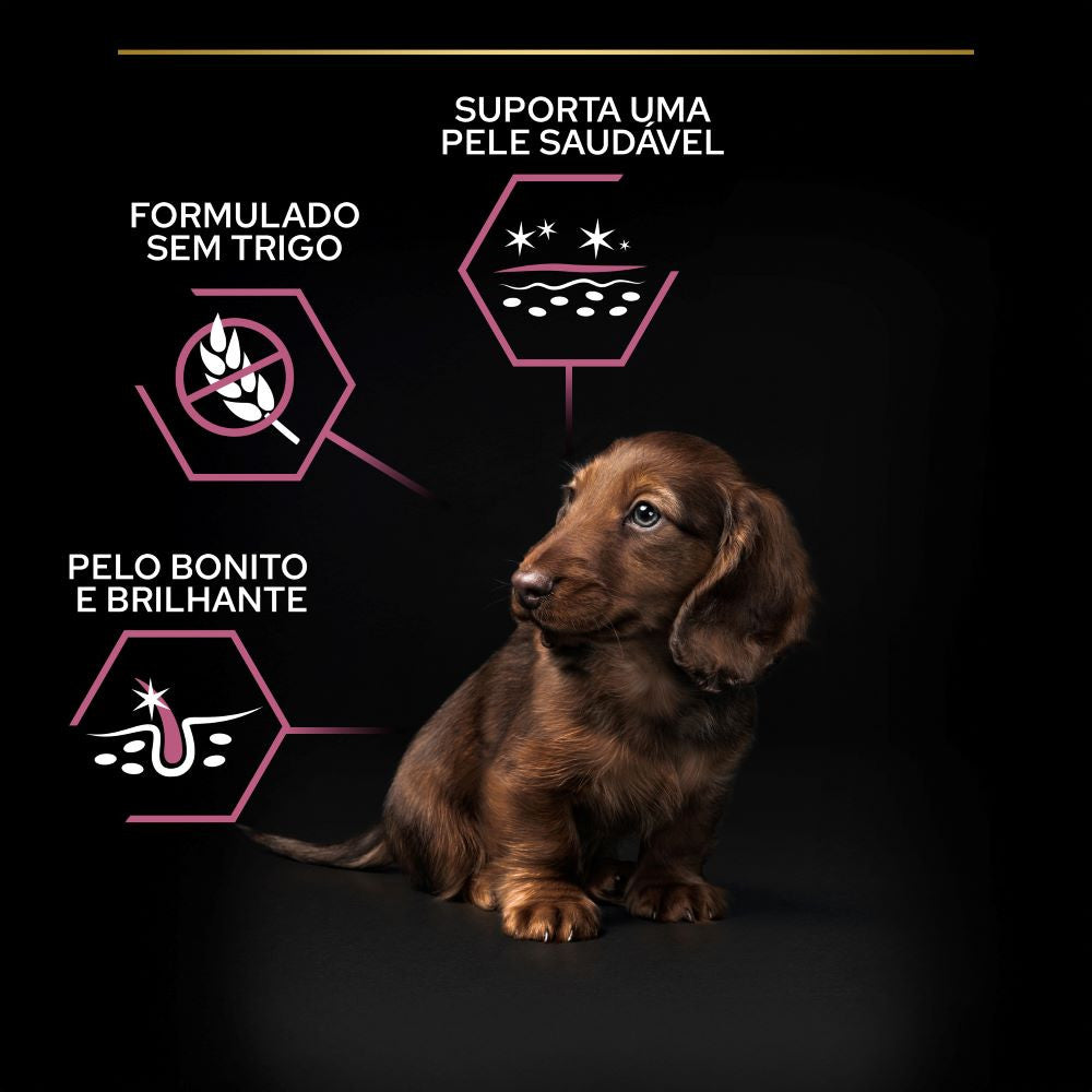 Pro Plan Dog Small & Mini Puppy Sensitive Skin | 3 Kg - Ração seca para cachorro de porte pequeno com pele sensível - Salmão