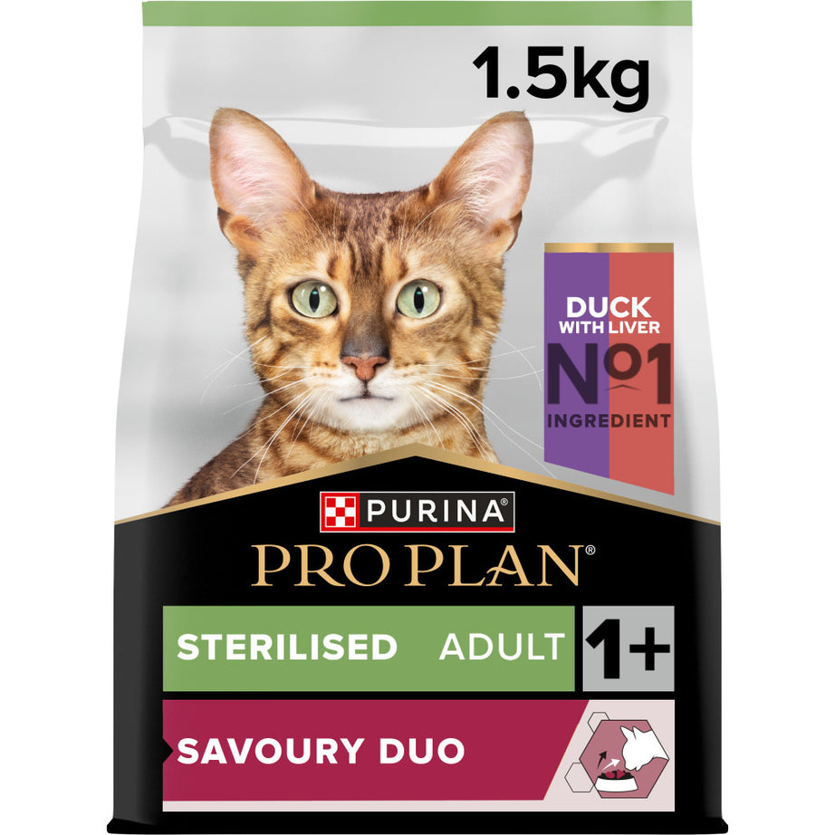 Pro Plan Cat OptiSavour Sterilised Adult Dual Flavour Duck & Liver | 1.5 kg