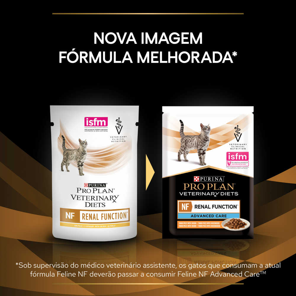 Pro Plan Veterinary  Diets NF Renal Function - Alimento em molho para gato com doença renal | Frango 85g