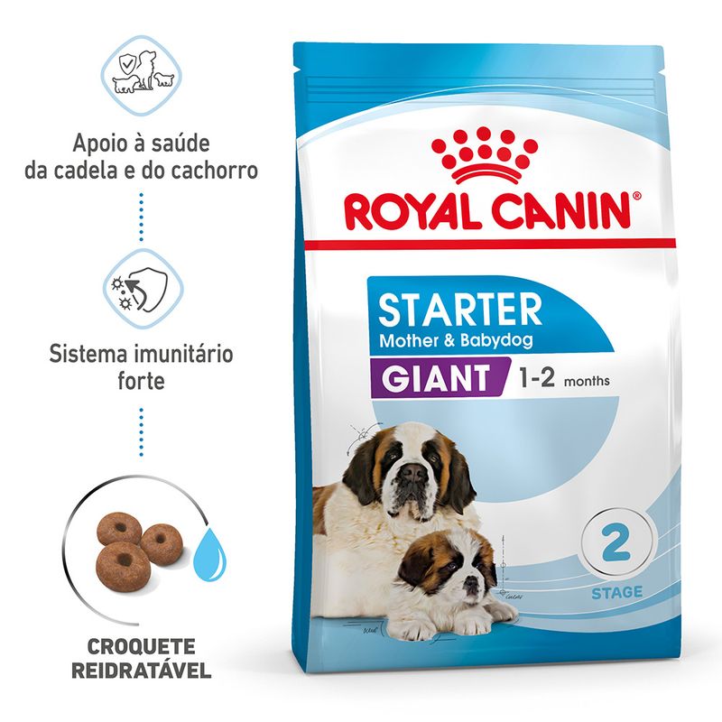 Royal Canin Dog Giant Starter Mother & Babydog | 15 Kg - Ração seca para cachorro recém-nascido e cadela gestante/lactante de porte gigante