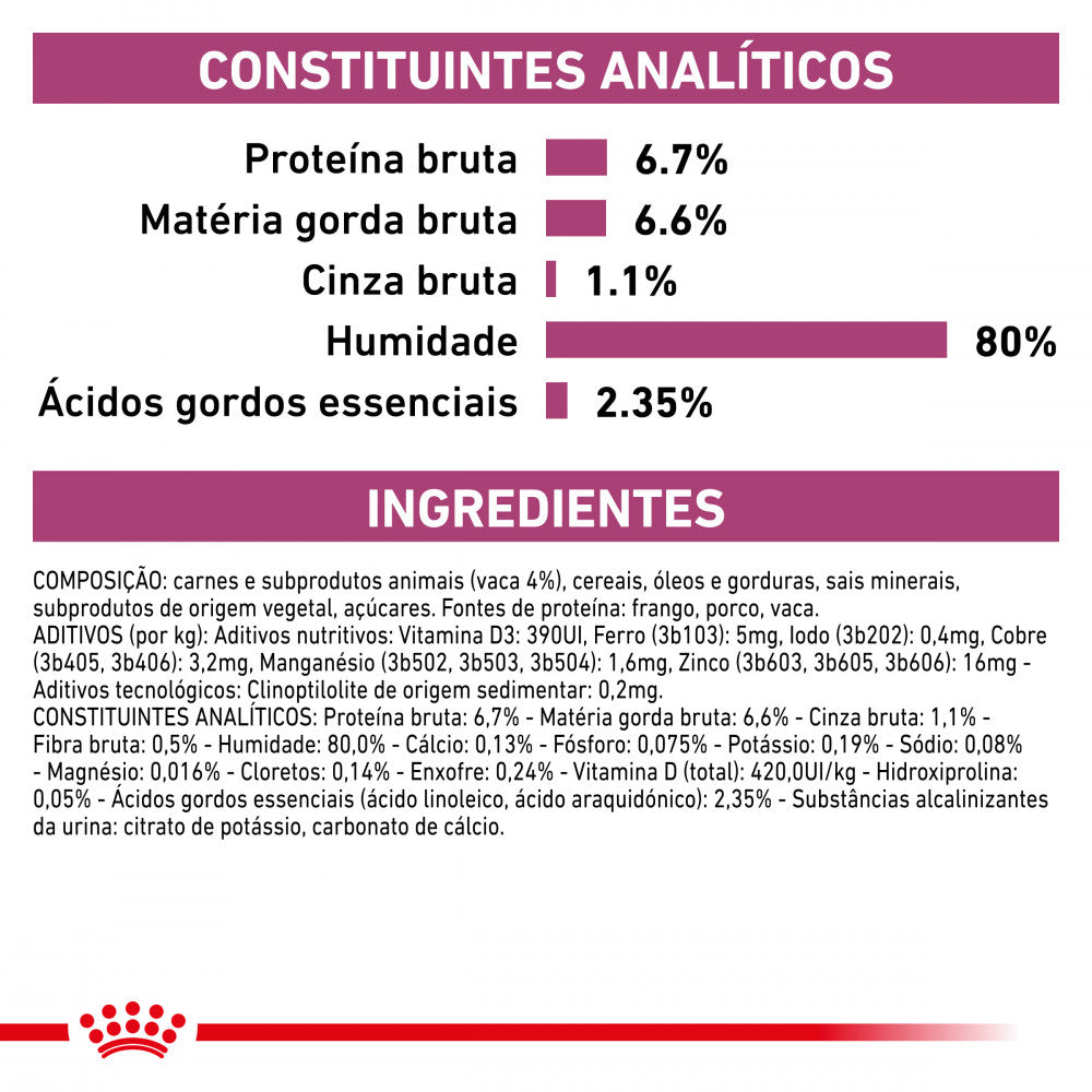 Royal Canin® Veterinary Renal with Beef – Alimento Húmido para Gatos Adultos com Vaca | Fatias Finas em Molho