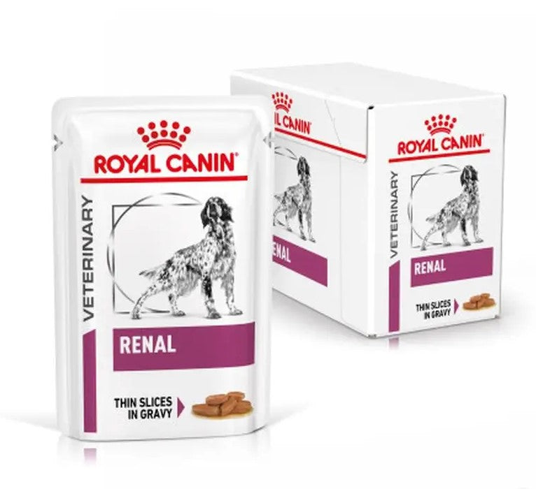 Royal Canin® Veterinary Renal – Alimento Húmido para Cães Adultos com Insuficiência Renal Crónica (Fatias Finas em Molho)