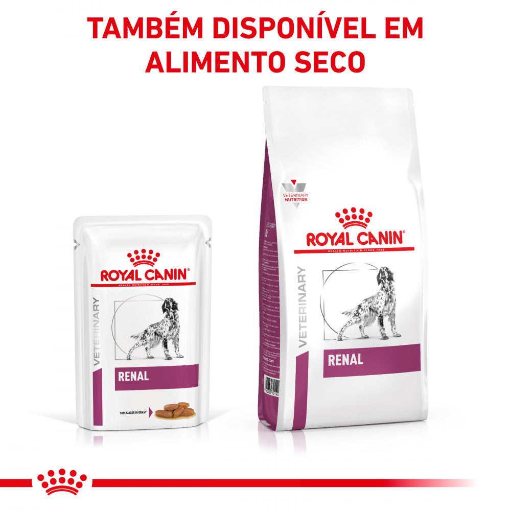 Royal Canin® Veterinary Renal – Alimento Húmido para Cães Adultos com Insuficiência Renal Crónica (Fatias Finas em Molho)