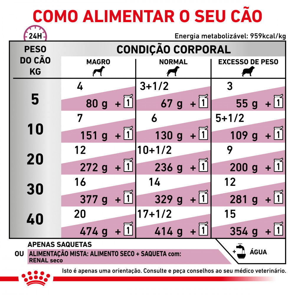Royal Canin® Veterinary Renal – Alimento Húmido para Cães Adultos com Insuficiência Renal Crónica (Fatias Finas em Molho)