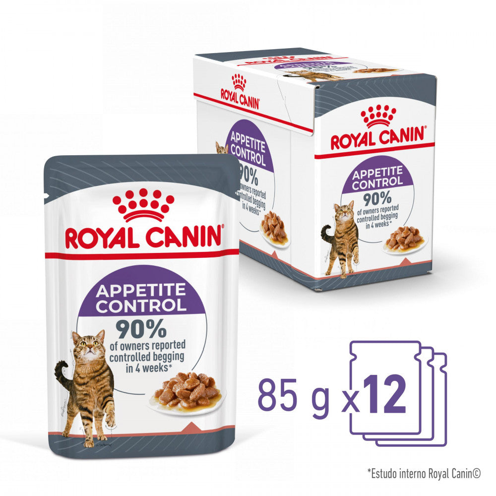 Royal Canin Cat Appetite Control Sterilised in Gravy | Wet (Pouch) | 12 x 85 g
