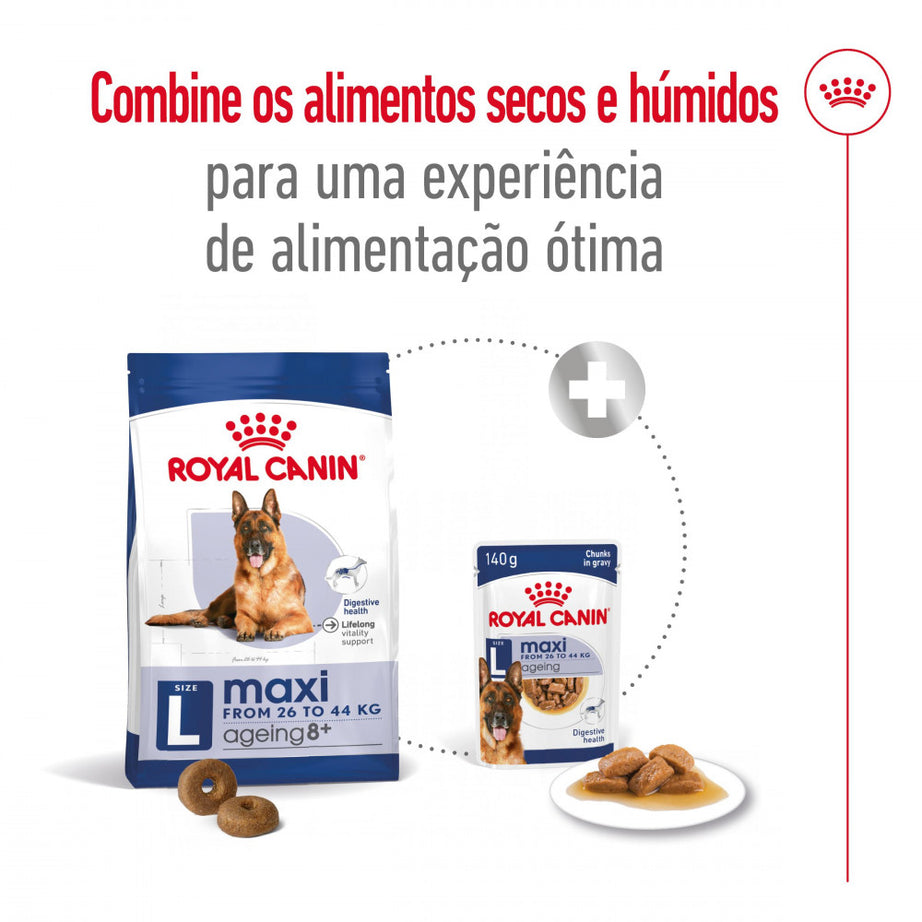 Royal Canin Dog Maxi Ageing 8 + | 15 Kg - Ração seca para cão Sénior de porte grande com 8+