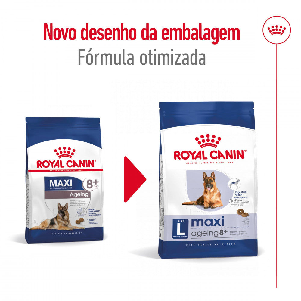 Royal Canin Dog Maxi Ageing 8 + | 15 Kg - Ração seca para cão Sénior de porte grande com 8+