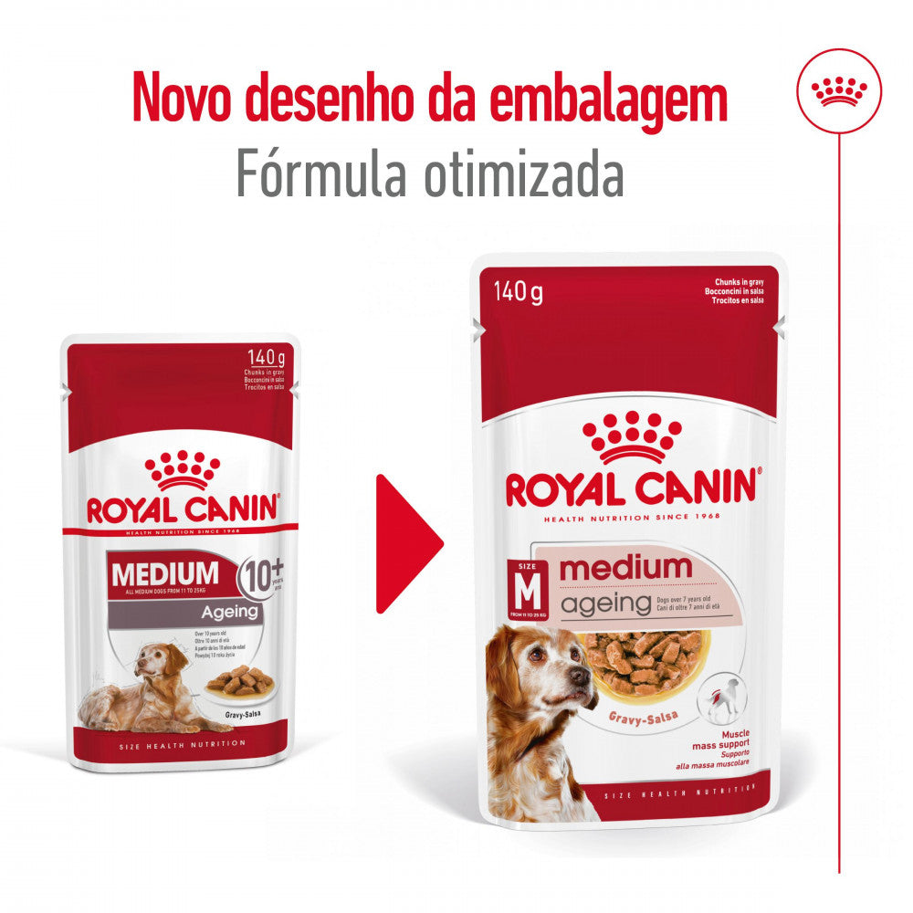 Royal Canin Dog Medium Ageing 10+ | Wet (Pouch) | 10 x 140 g
