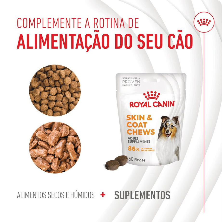 Royal Canin Skin & Coat Chews - Supplement for dogs with sensitive skin 240g