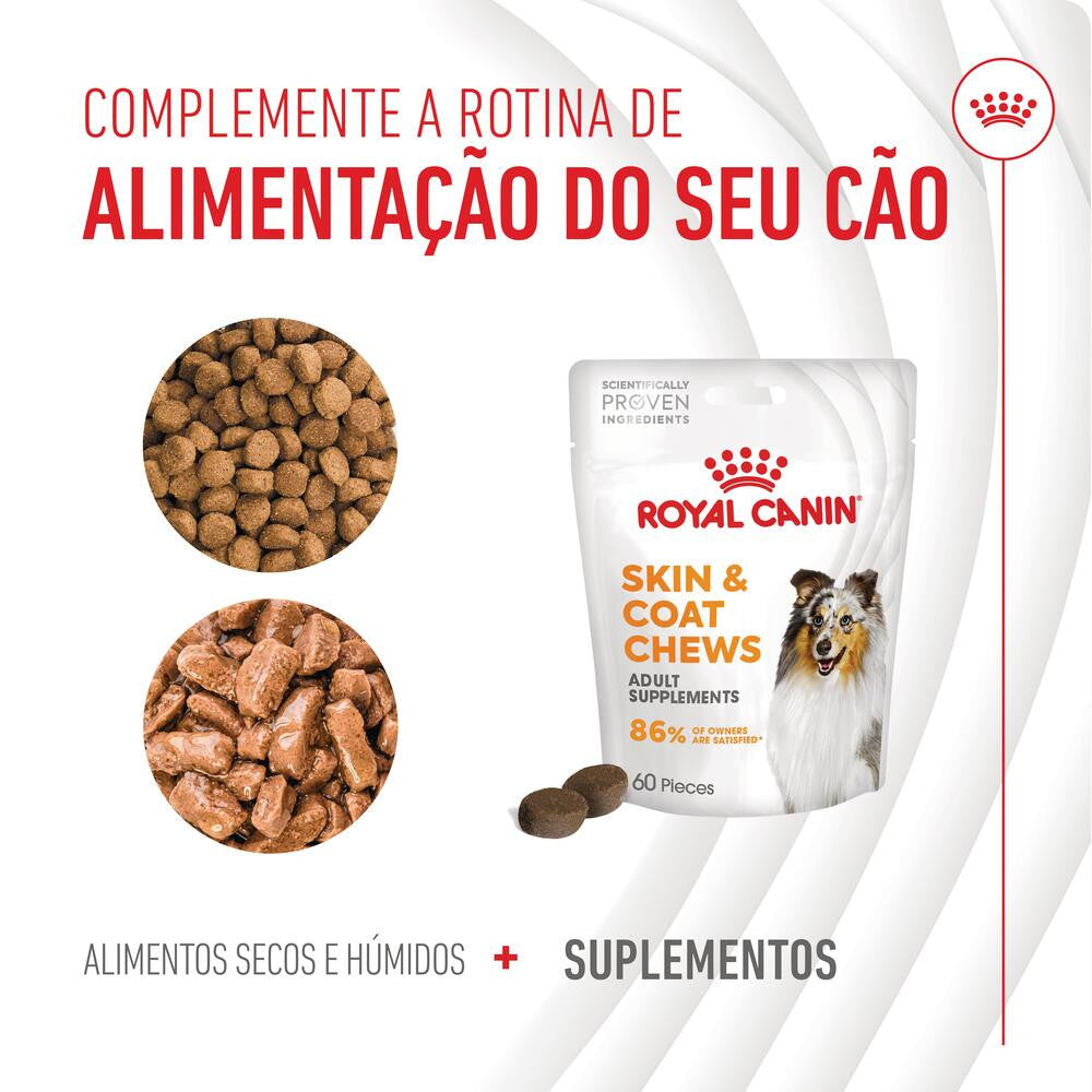 Royal Canin Skin & Coat Chews - Supplement for dogs with sensitive skin 240g
