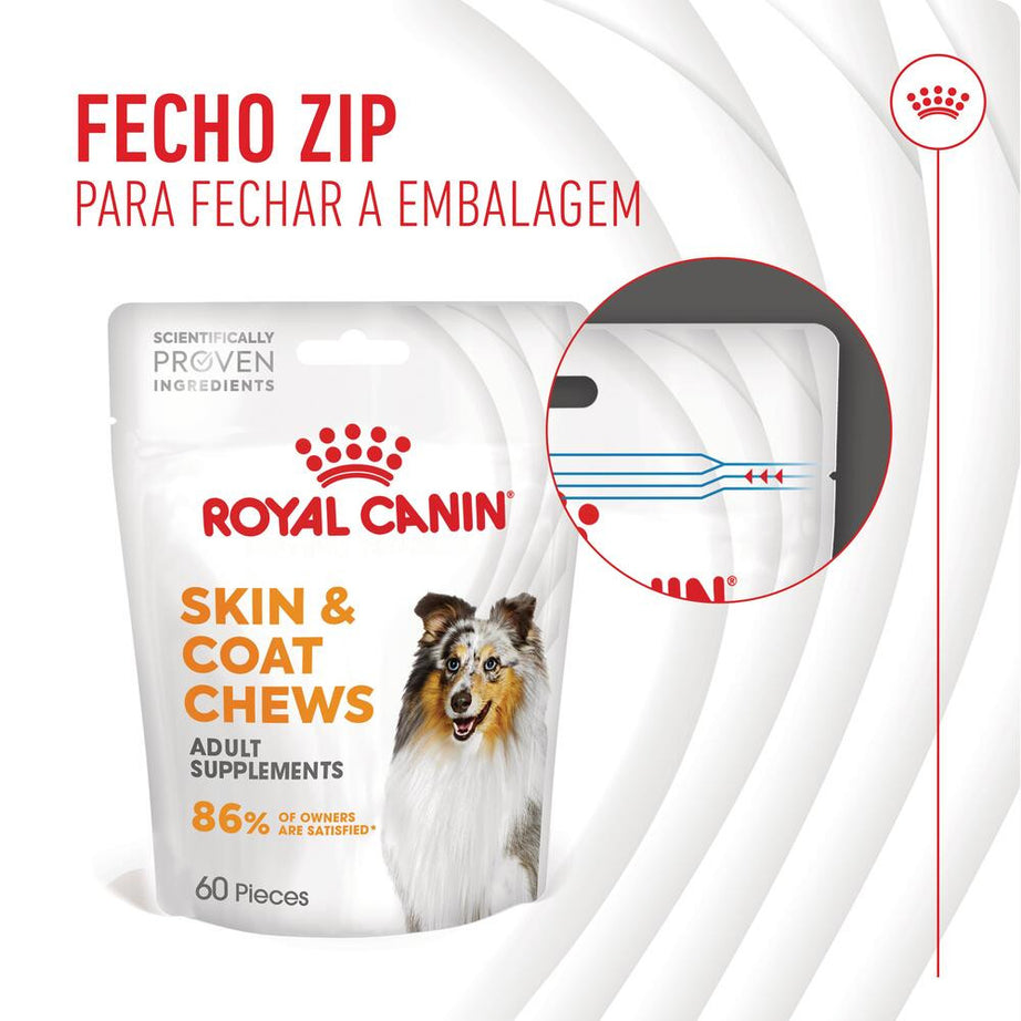 Royal Canin Skin & Coat Chews - Supplement for dogs with sensitive skin 240g