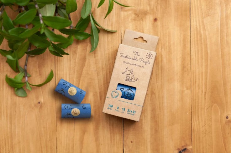 Sacos Higiénicos TSP Recycling para Dejetos Caninos – Azuis - 23 x 33 cm