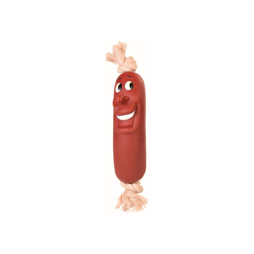 TRIXIE Vinyl Sausage with Rope for Dogs - 11 cm and 75 cm
