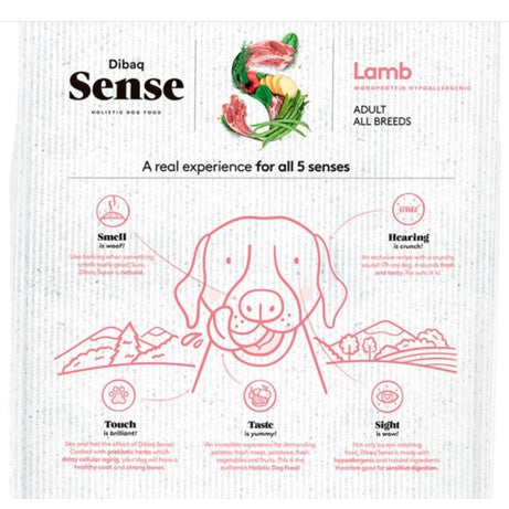 Dibaq Sense Grain Free Cordeiro - Ração hipoalergénica para cães adultos de todas as raças