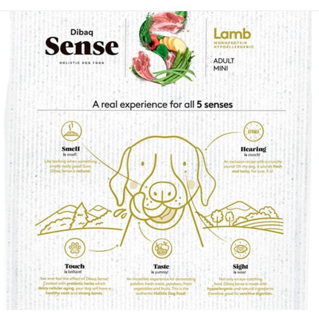 Dibaq Sense Grain Free Cordeiro Mini - Ração hipoalergénica para cães adultos de raças pequenas