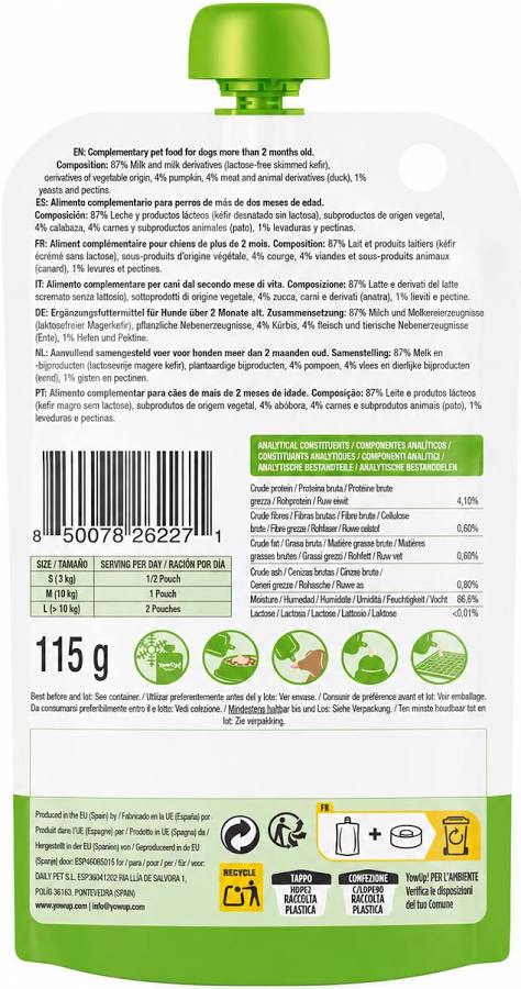 Lactose-Free Natural Yoghurt for Dogs - 3x115 gr.