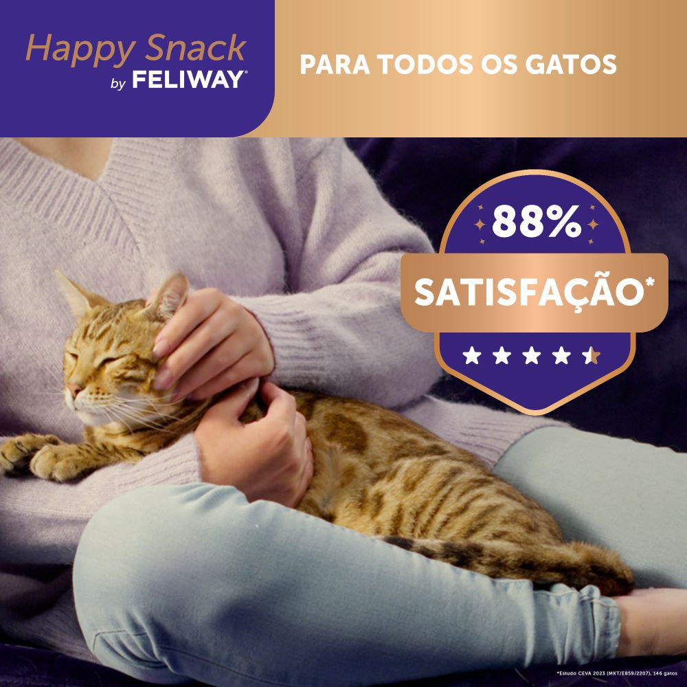 Snack tranquilizante de frango para gato - Happy Snack Feliway ( 6x15g)