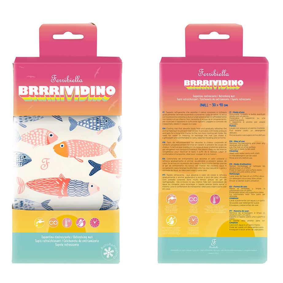 Tapete refrescante reversível Sardinhas para cão e gato - Ferribiella Pina