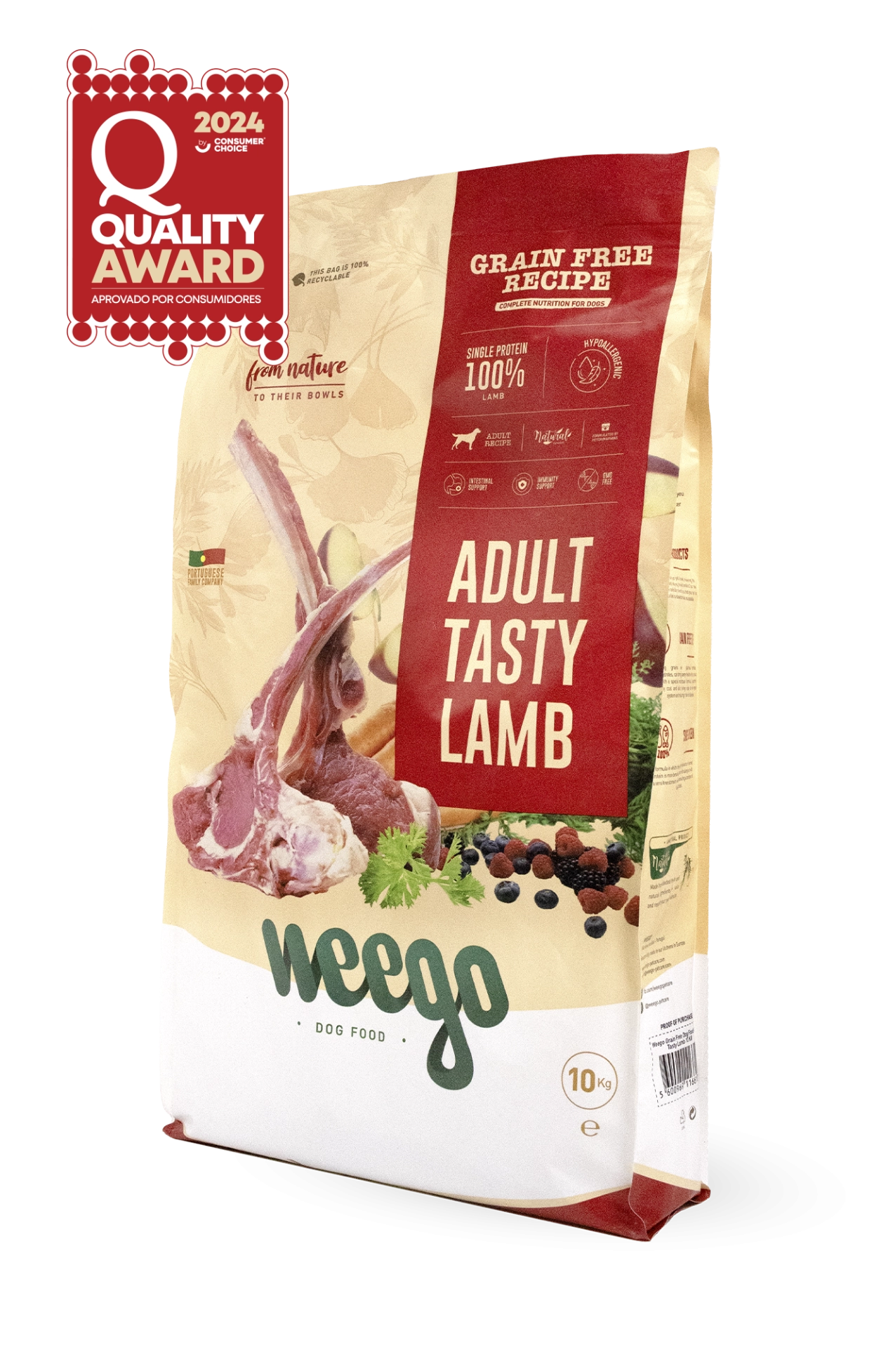 Weego Adult Tasty Lamb – Ração Sem Cereais para Cães Adultos