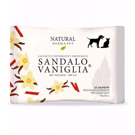 TOALHITAS NATURAL DERMA PET SÂNDALO E BAUNILHA