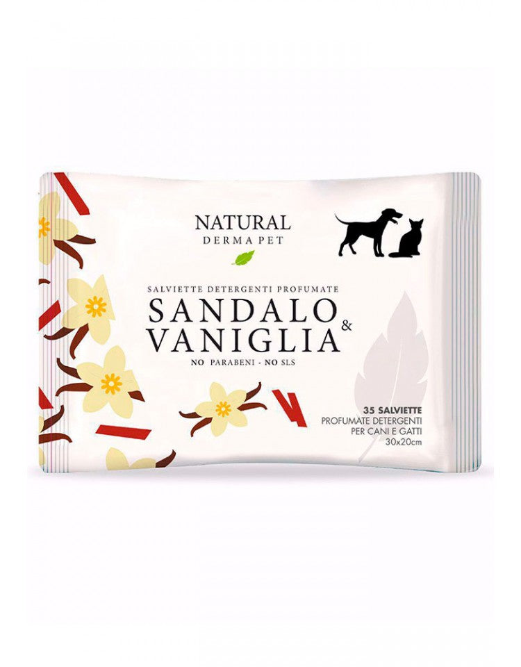 TOALHITAS NATURAL DERMA PET SÂNDALO E BAUNILHA
