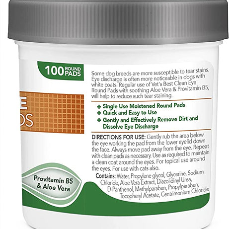 Vet's Best Eye Cleansing Wipes | 100 units