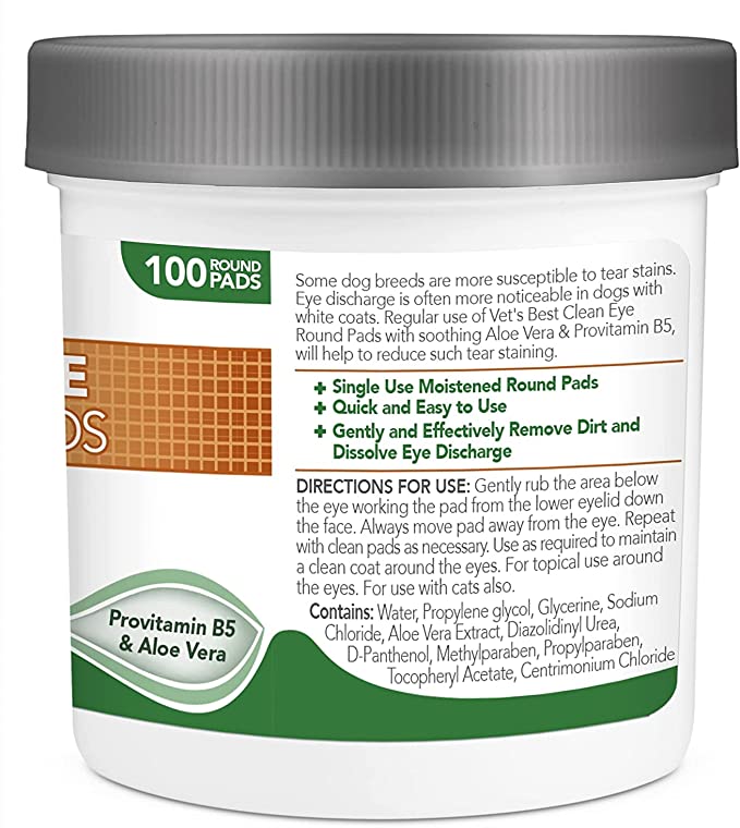 Vet's Best Eye Cleansing Wipes | 100 units