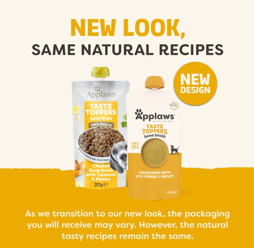 Applaws Taste Toppers em caldo | Osso de Frango com Curcuma & Salsa