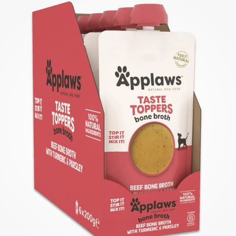 Applaws Taste Toppers em caldo | Osso de Vaca com Curcuma & Salsa
