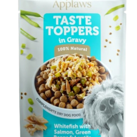 Applaws Taste Toppers em molho - Saqueta 85g  | Peixe Branco com Salmão, Feijão Verde e Lentilhas