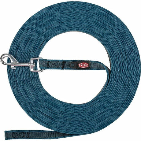 Trela de Rastreio antiderrapante para Cão - Trixie | Azul petróleo 5 mt