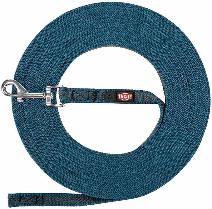 Trela de Rastreio antiderrapante para Cão - Trixie | Azul petróleo 5 mt