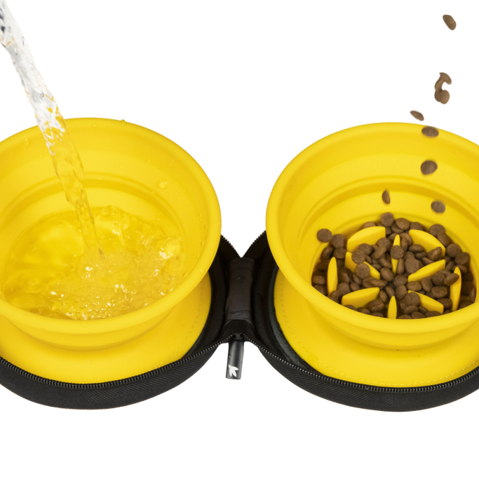 Comedero doble de viaje - Slowfeeder