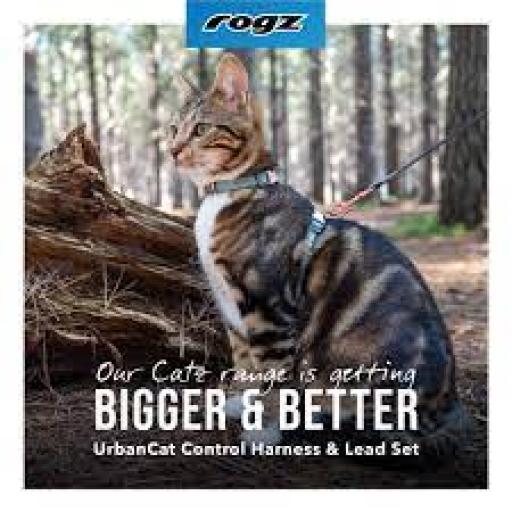 Rogz UrbanCat Control Harness + Leash, Pink