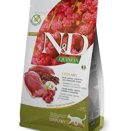Farmina N&D Quinoa Urinary Duck Cat Adult – Ração seca para gato adulto com problemas urinários | Pato