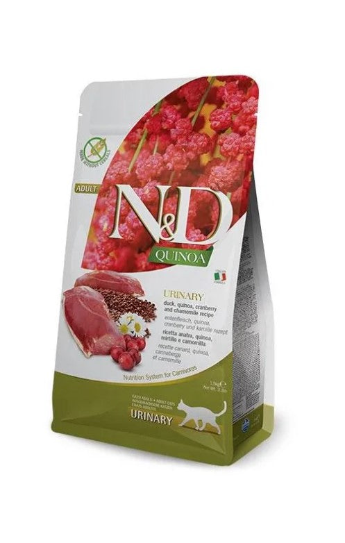 Farmina N&D Quinoa Urinary Duck Cat Adult – Ração seca para gato adulto com problemas urinários | Pato