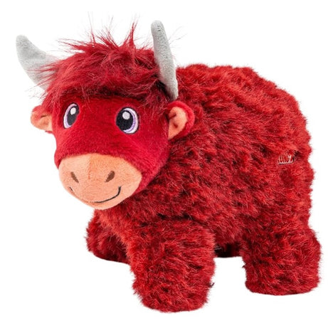 KONG Toughz Vaca Highland – Brinquedo de Pelúcia Durável para Cães | M