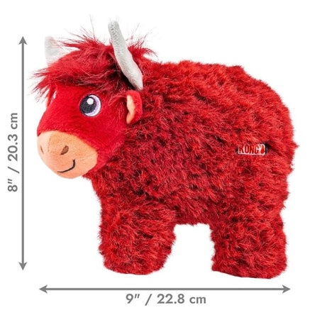 KONG Toughz Vaca Highland – Brinquedo de Pelúcia Durável para Cães | M