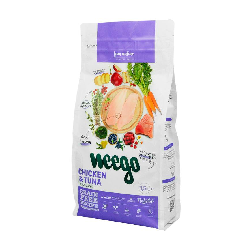 Ração para Gato Adulto Frango e Atum Weego