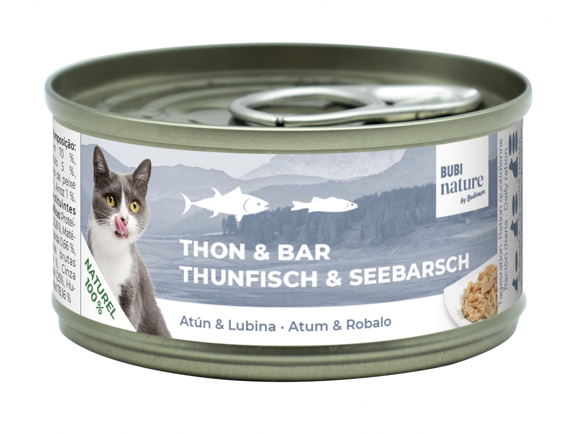 Alimento húmido BUBIMEX Bubi nature  para gostos - Atum & Robalo