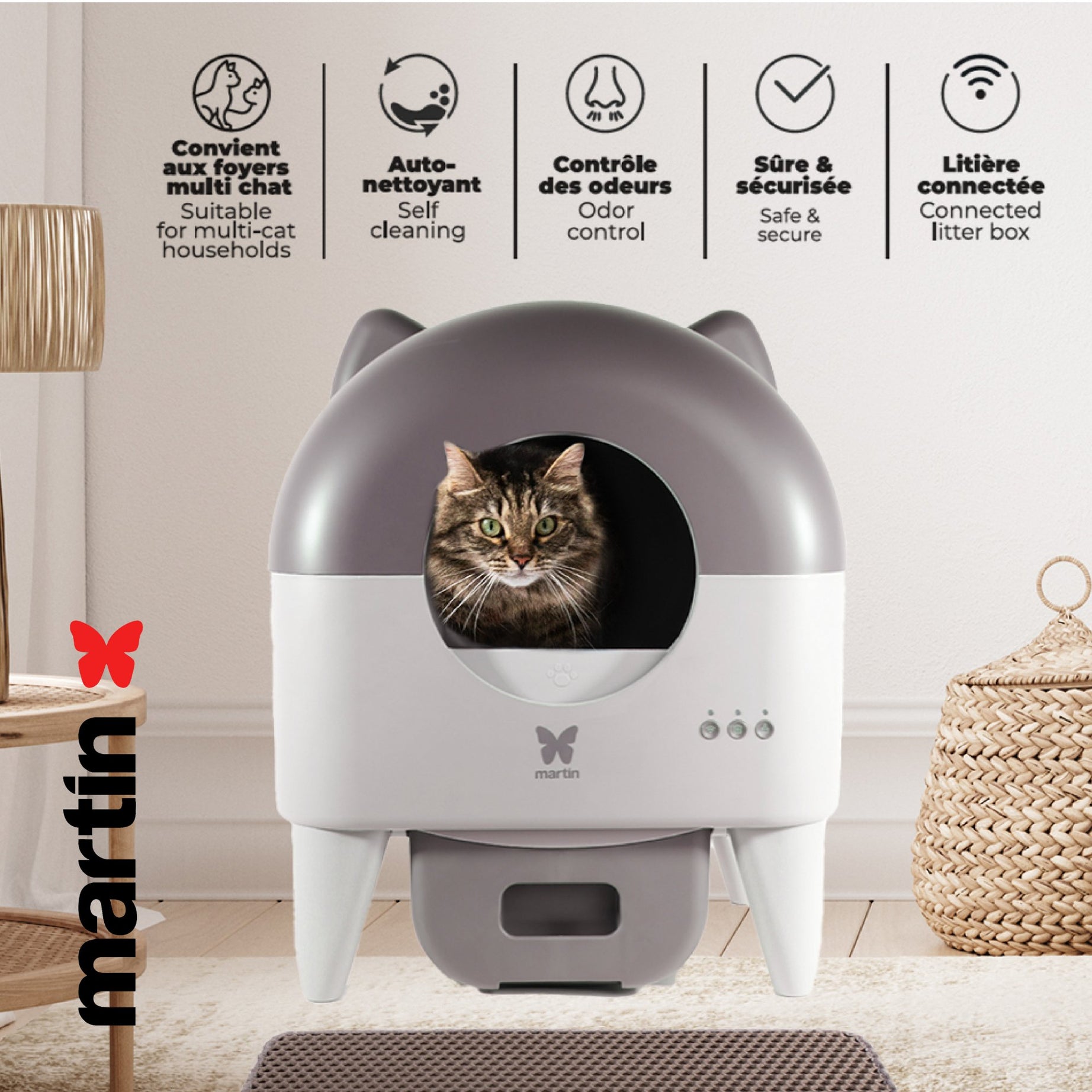 WC Automático Para Gatos Martin 76 L